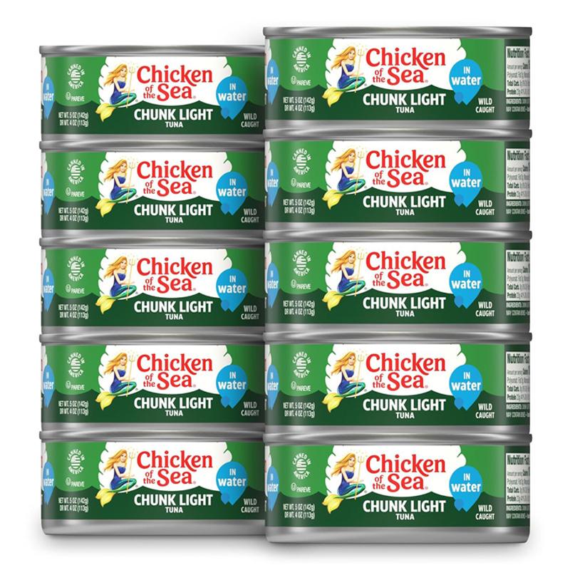 Chicken of the Sea Chunk Light Tuna in Water 10 Pack for $7.56