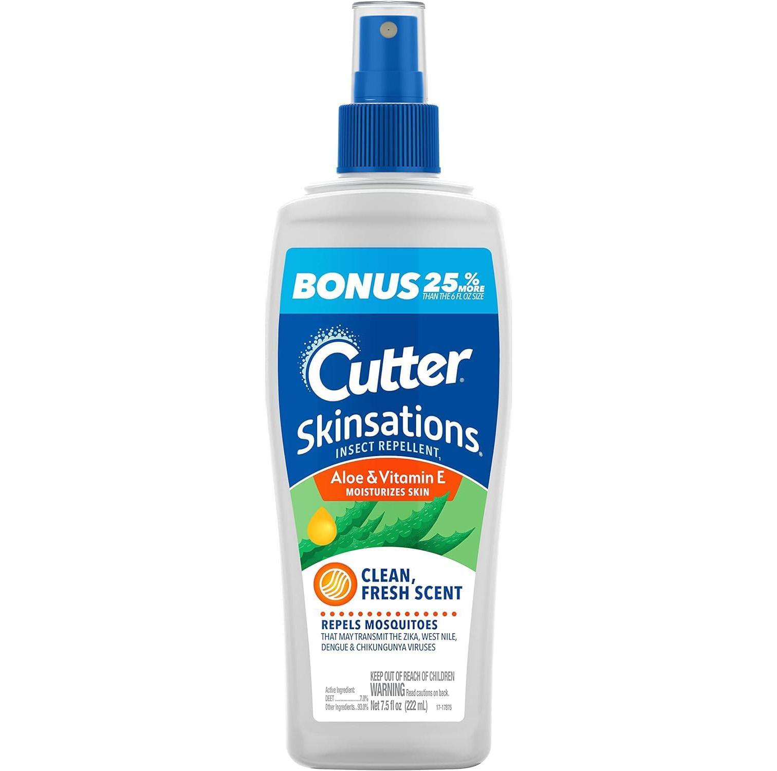 Cutter Skinsations Insect Repellent Pump Spray for $2.95