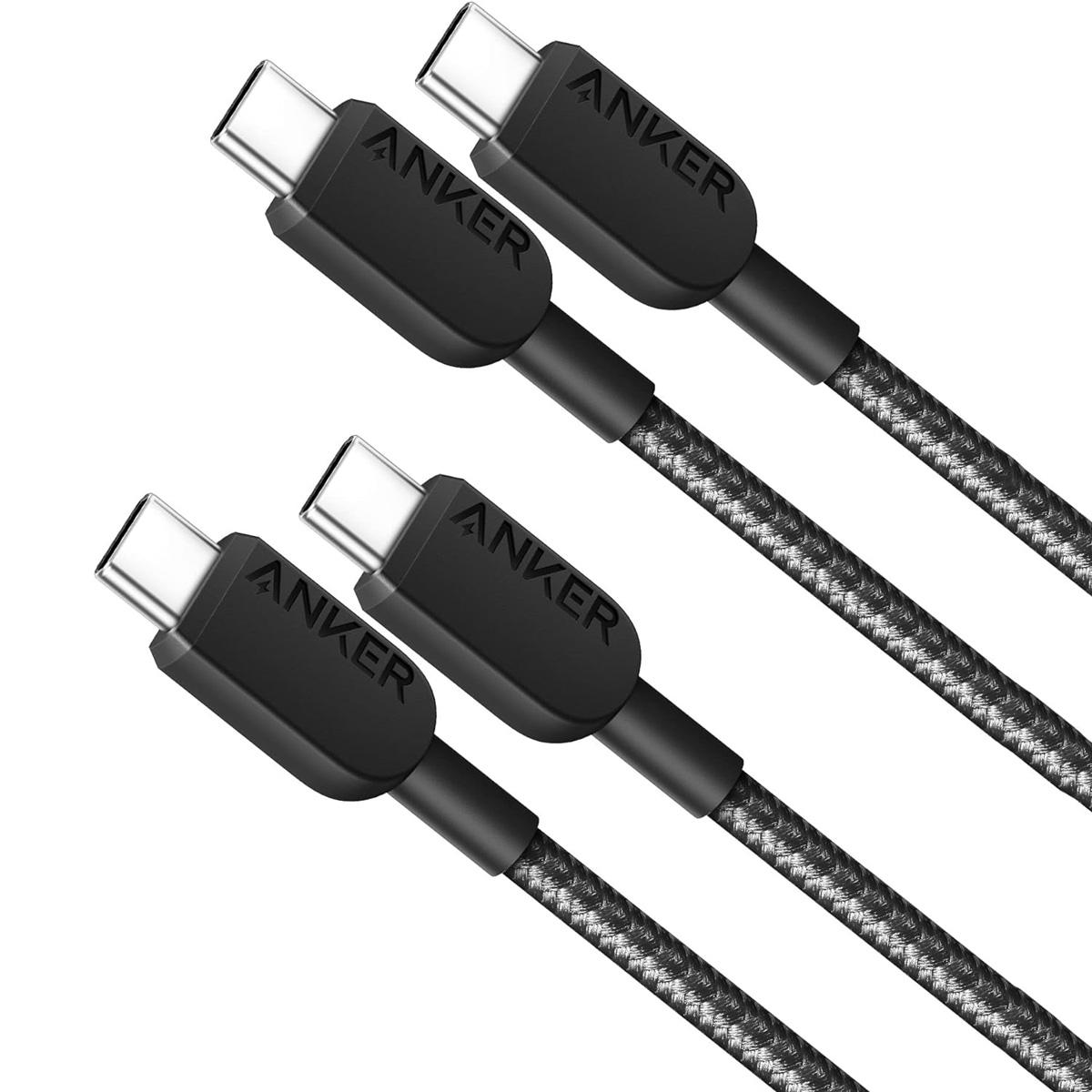 Anker 310 USB C t60W Braided Charging Cables 2 Pack for $5.99