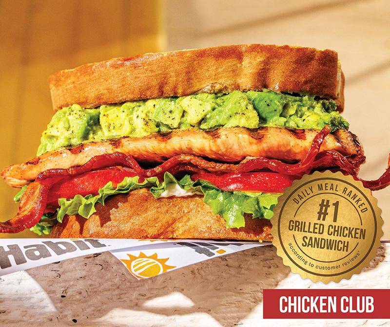 Free Habit Burger Chicken Club Sandwich with $2 Purchase