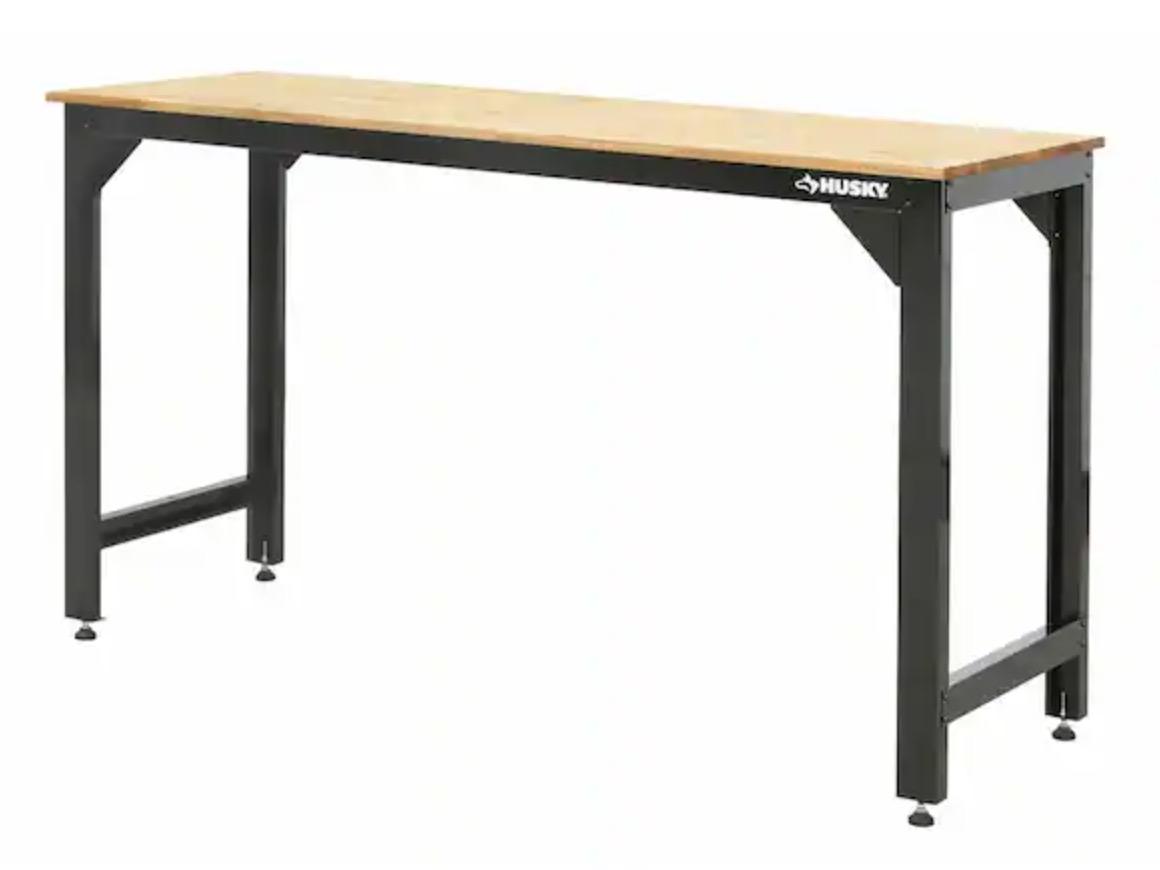 Husky Ready-To-Assemble Solid Wood Top Workbench for $169