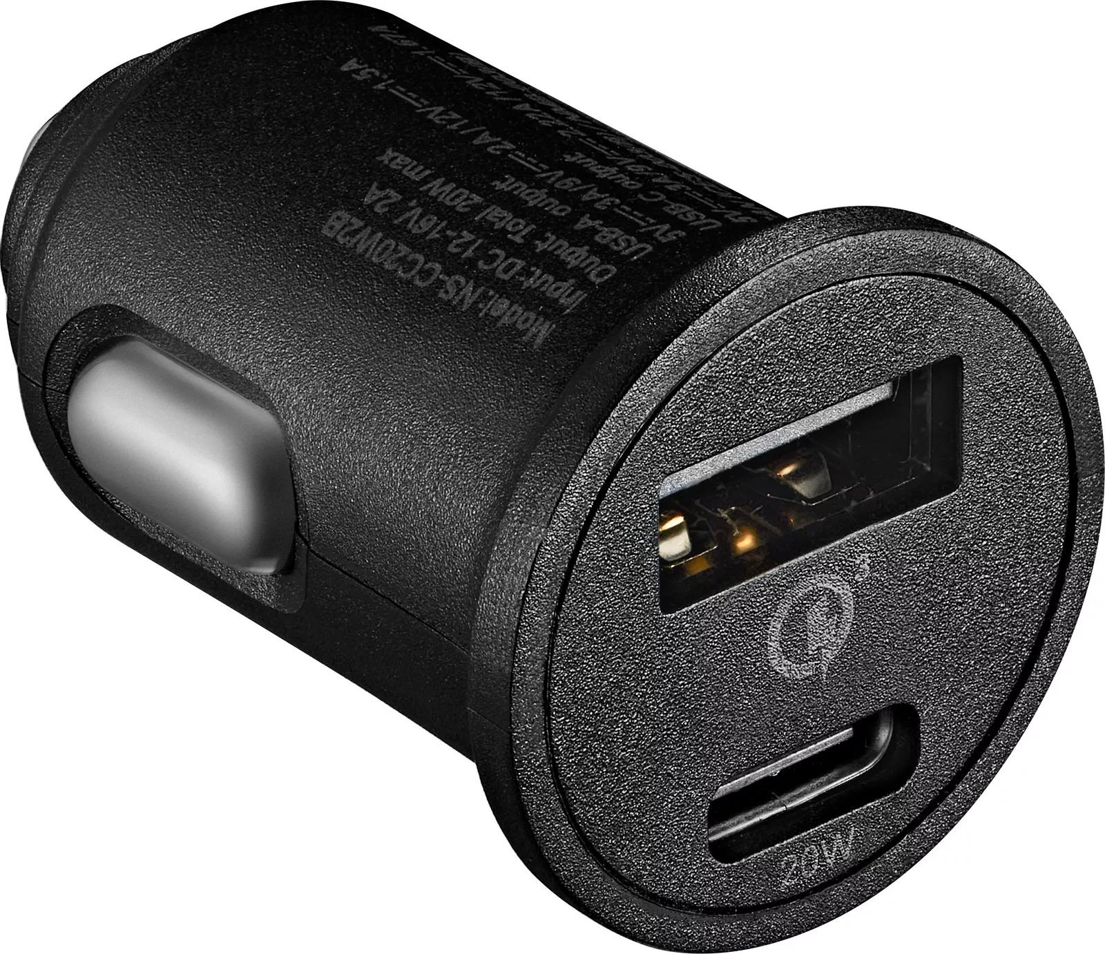 Insignia 20W Vehicle Charger with USB-C and USB-A Ports for $6.49 Shipped