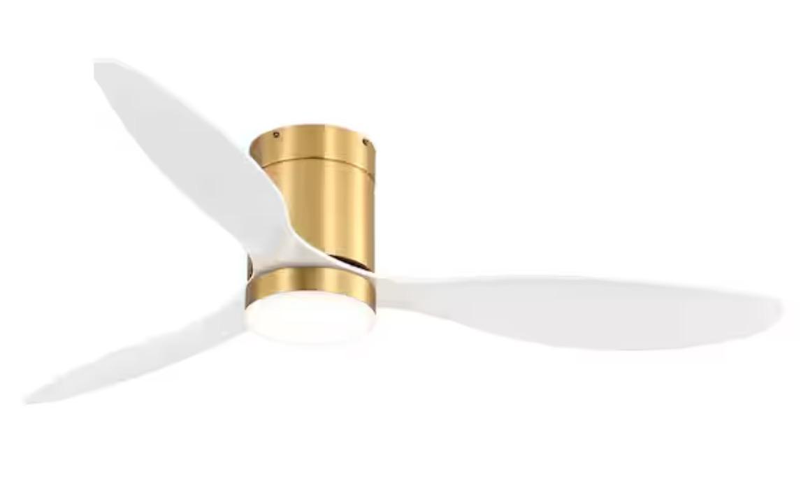 Breezary Sawyer II 52in LED indoor Gold Ceiling Fans for $88 Shipped