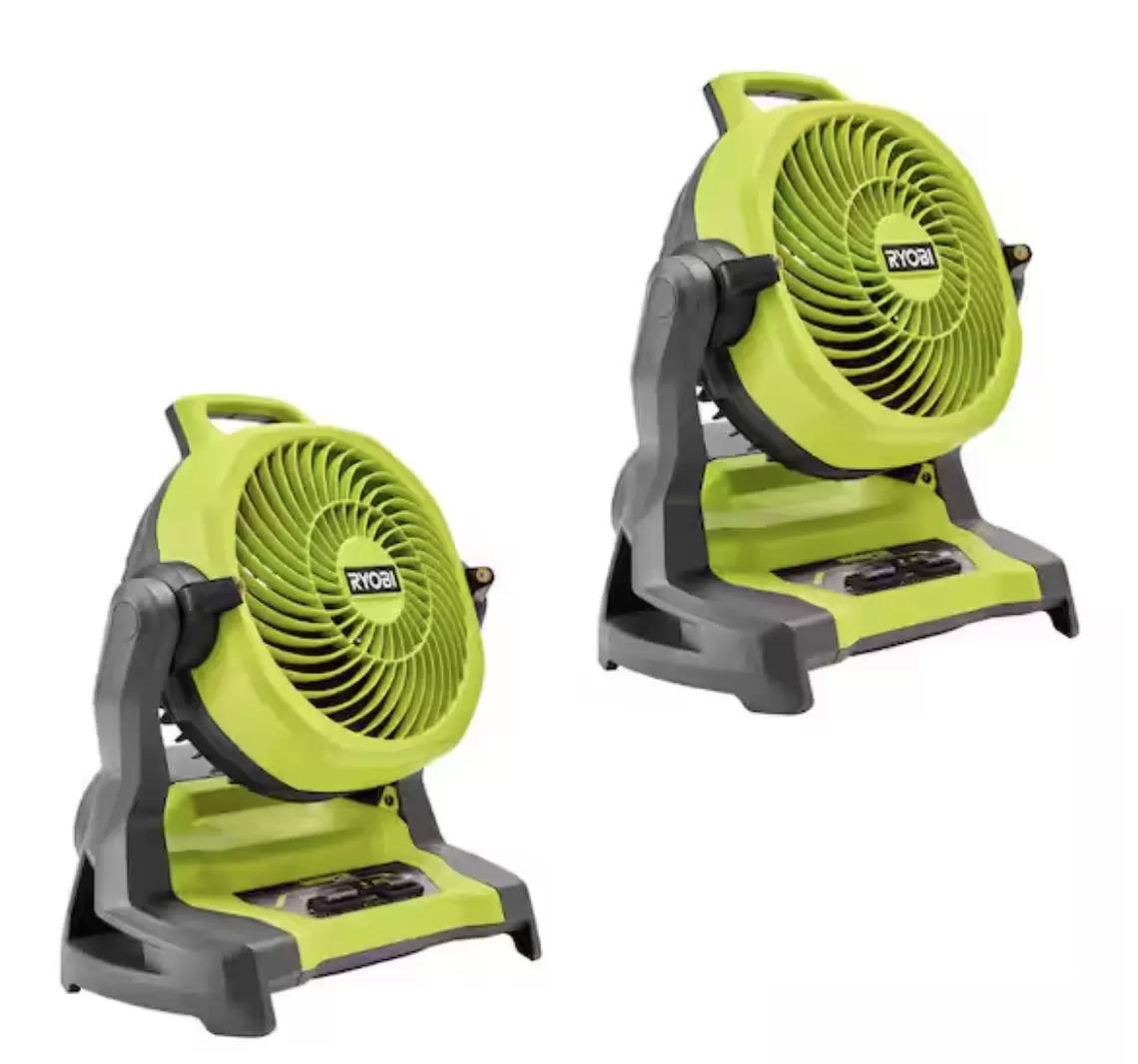 Ryobi ONE+ 18v Cordless 7.5in Bucket Top Misting Fan 2 Pack for $99 Shipped