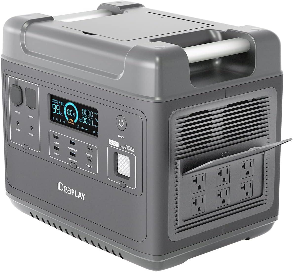 2000Wh IDEAPLAY SN2200 LiFePO4 Portable Power Station for $499.99