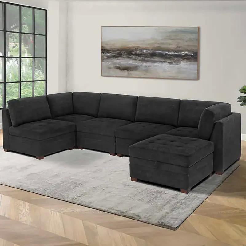 Thomasville Tisdale Fabric Modular Sectional with Storage Ottoman $1399.99 Shipped