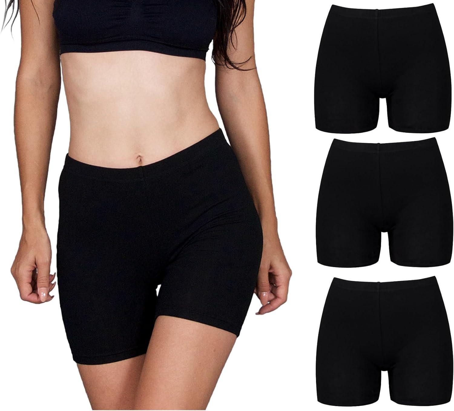 Emprella Slip Shorts for Women Under Dress Cotton Bike Shorts 3 Pack for $7.99