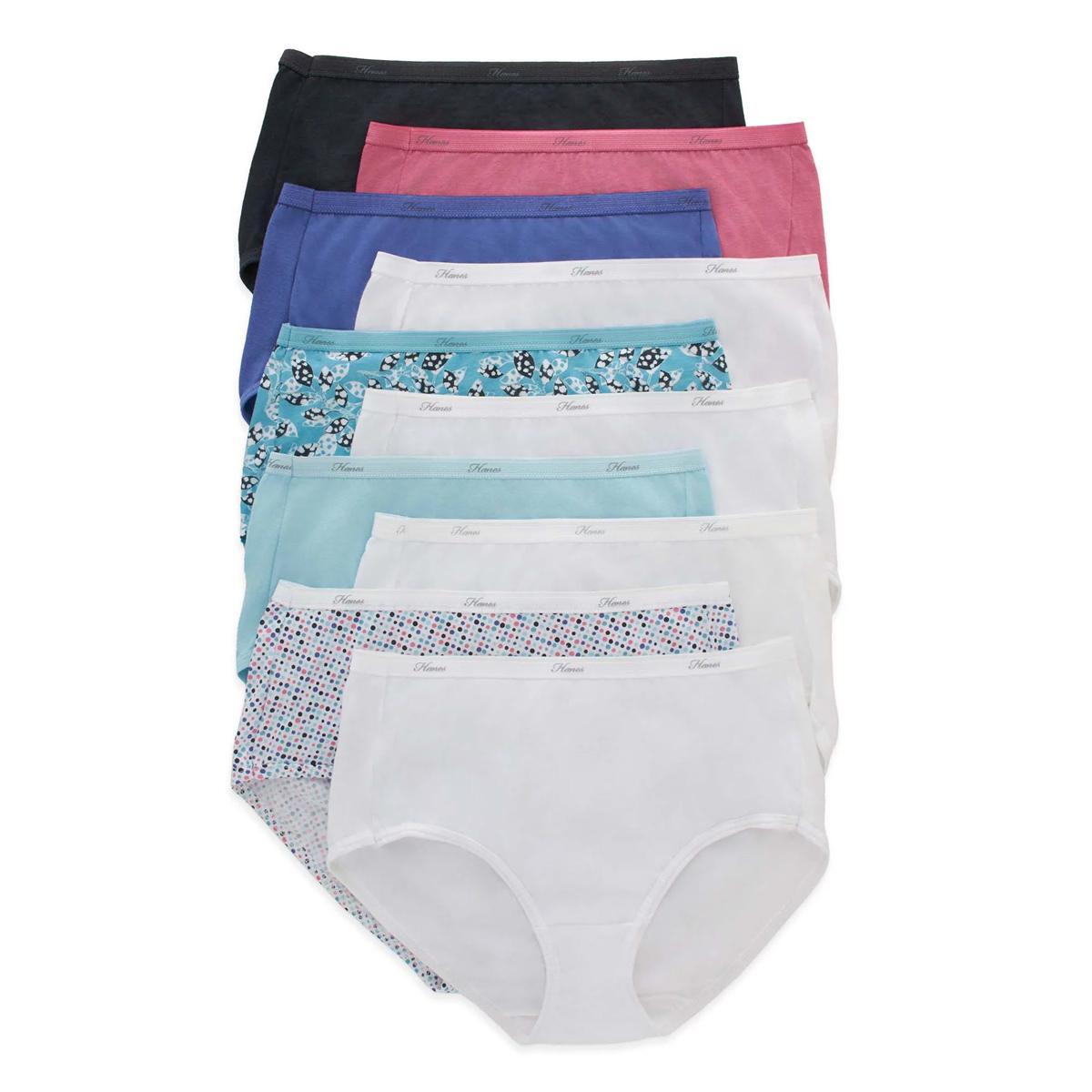 Hanes Womens Cotton Brief Underwear 10 Pack for $11.97