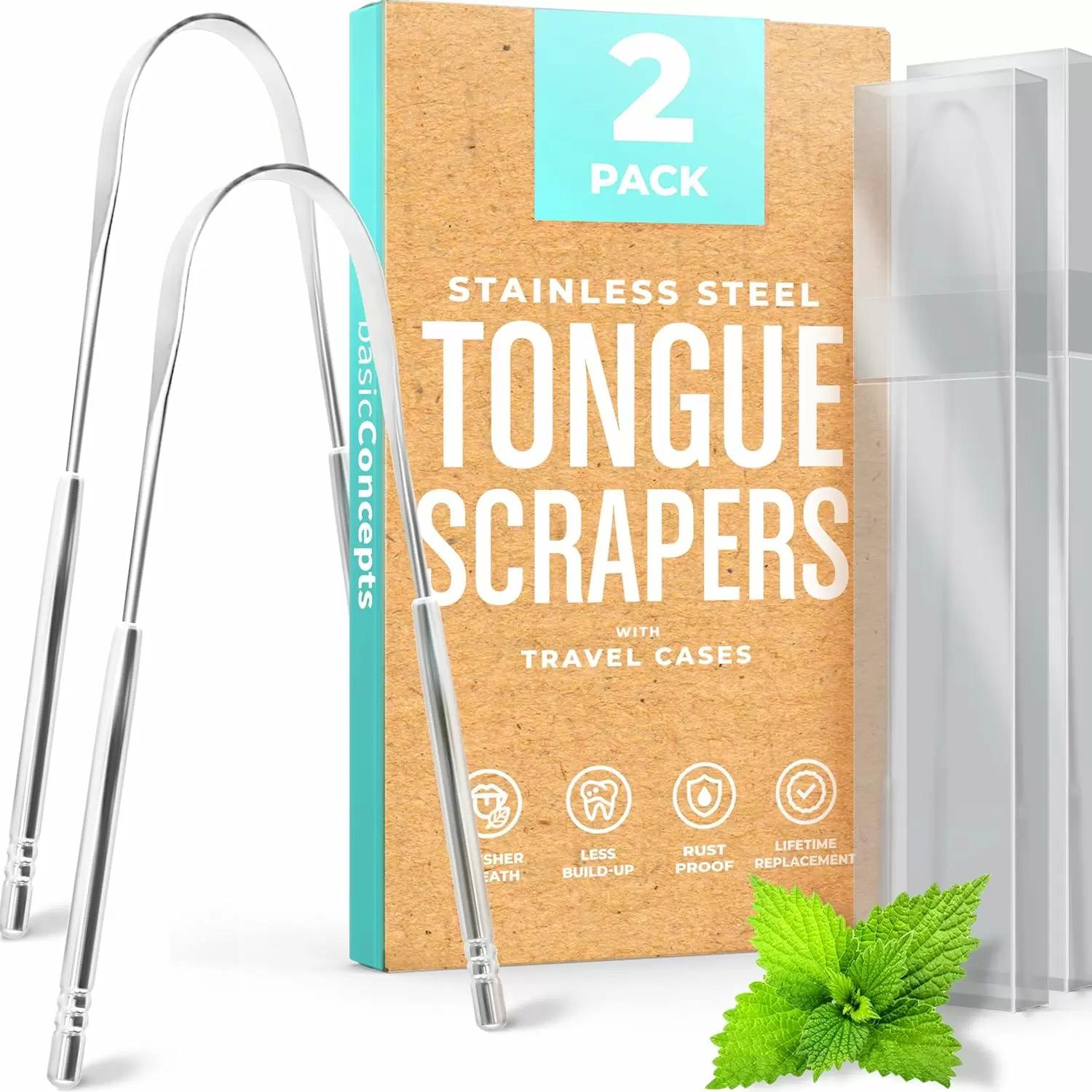 Tongue Scraper for Adults 2 Pack for $3.97