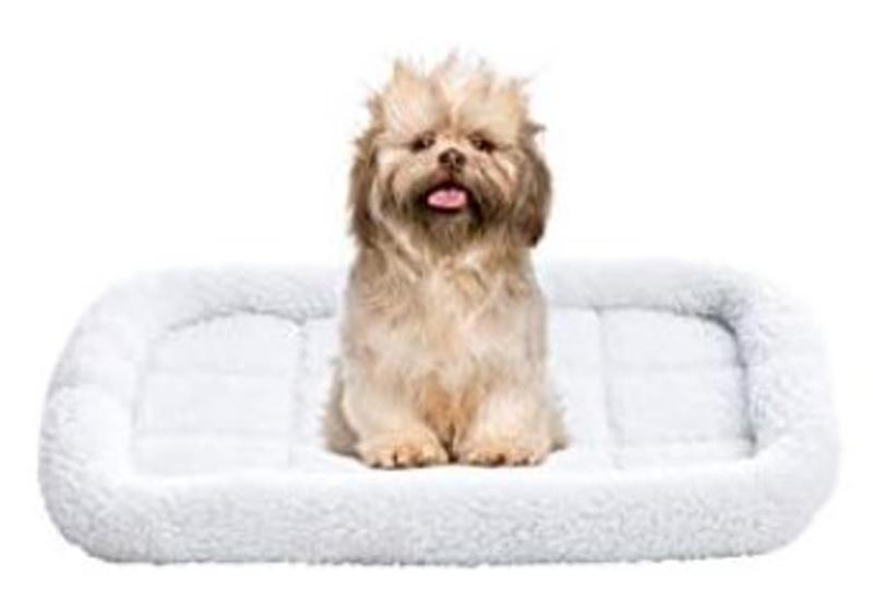 Amazon Basics Faux Sherpa Padded Bolster Dog and Pet Bed for $9.99