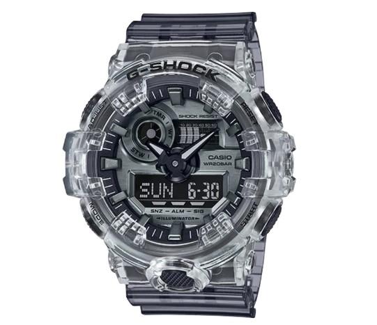 Casio Mens G-Shock Grey Transparent Strap Shock Watch for $64.99 Shipped
