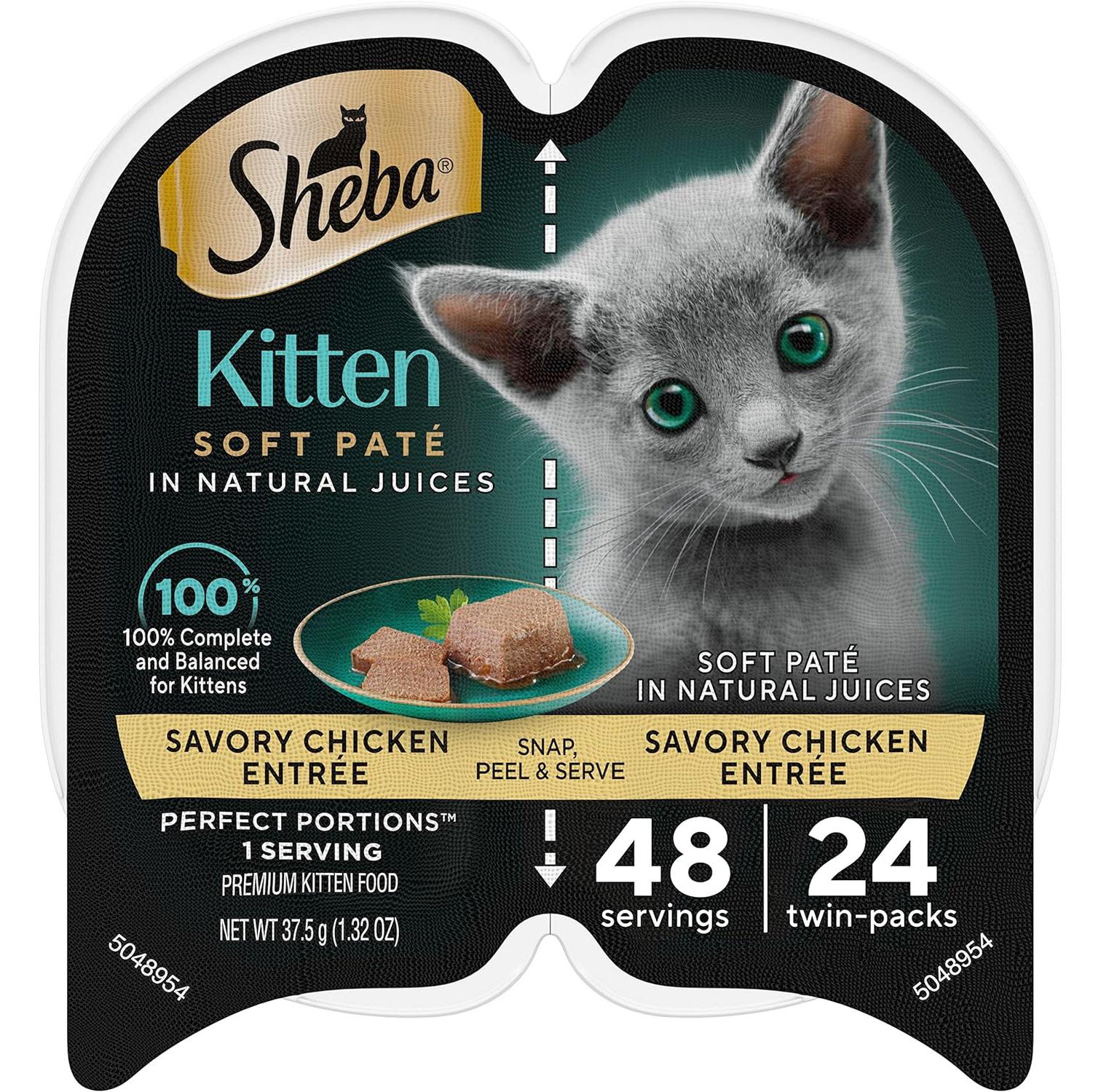 Sheba Perfect Portions Cuts in Gravy Wet Cat Food Trays 24 Pack for $16.68 Shipped
