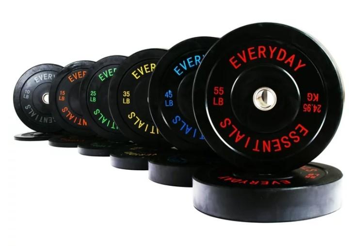 BalanceFrom Olympic Bumper Plate Weight Plate Set 370lbs for $298 Shipped