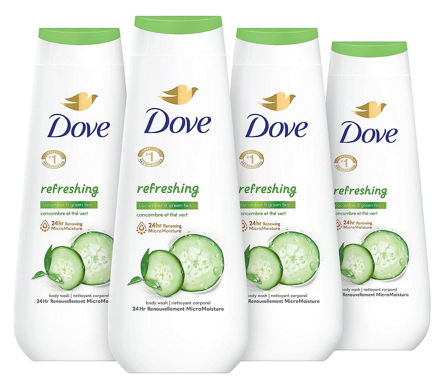 Dove Body Wash Cucumber and Green Tea 4 Pack for $11.17