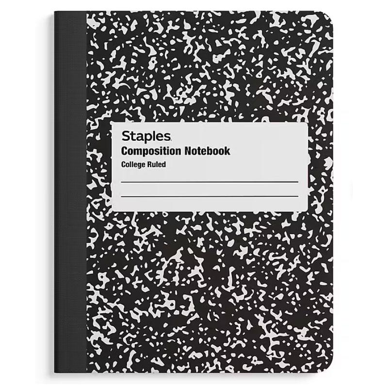 Staples 100-Sheet Composition Notebook for $0.50 Shipped