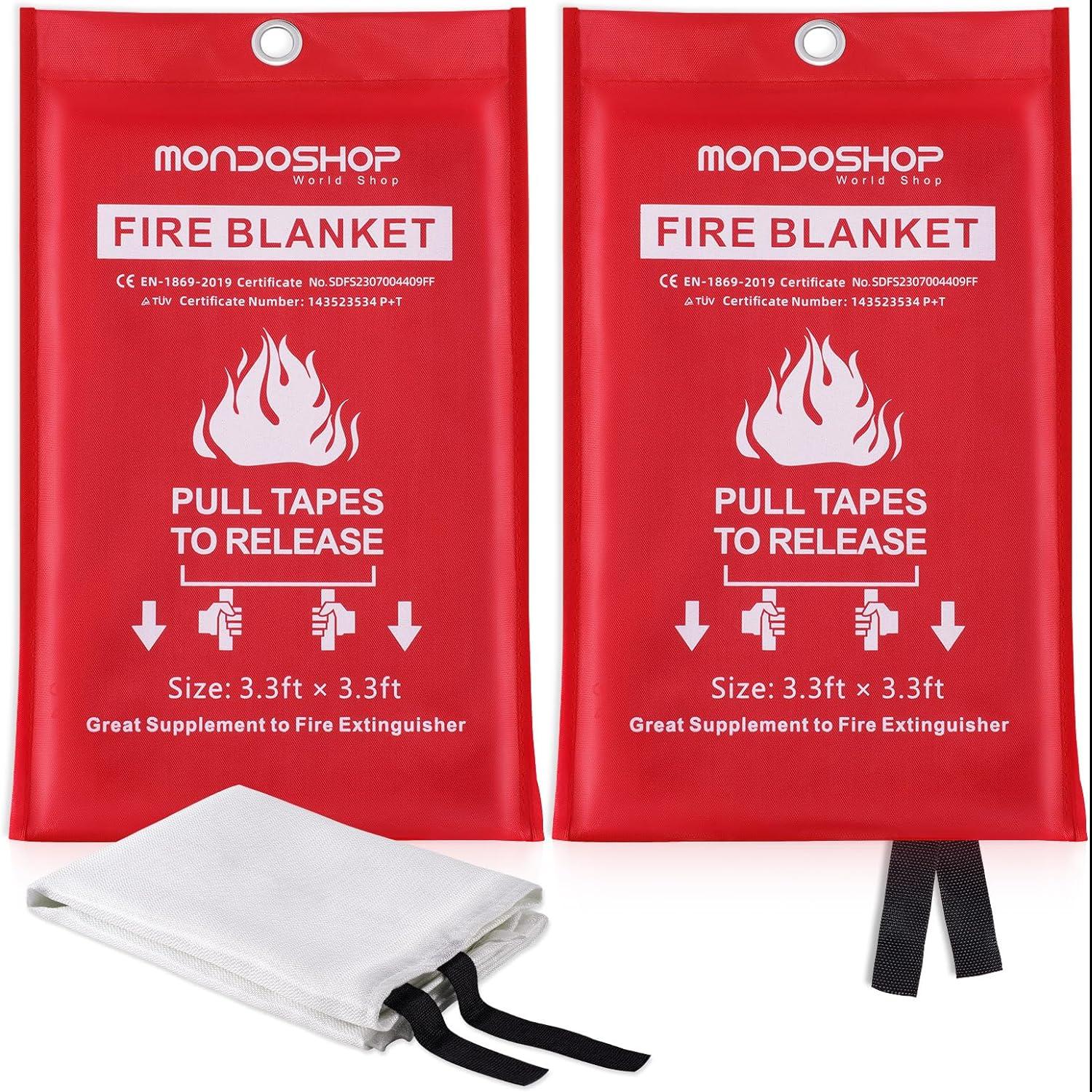 Mondoshop Emergency Fire Retardant Blankets 2 Pack for $6.96