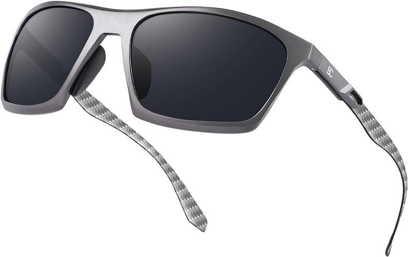Bircen Carbon Fiber Wrap Around Polarized Mens Sunglasses for $9.99