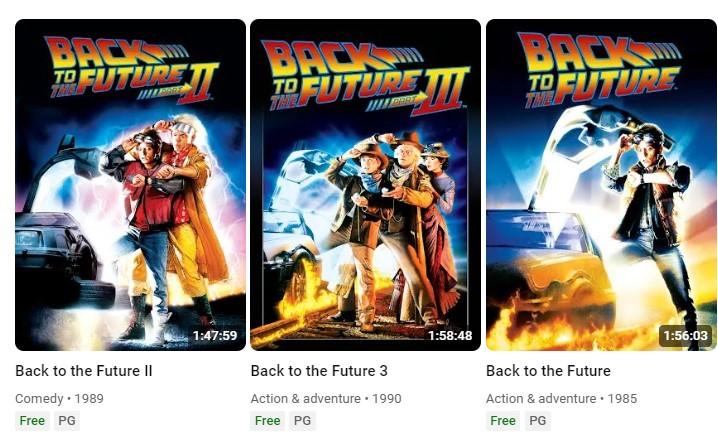 Back to the Future Trilogy for Free