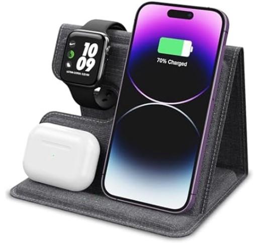 Alpha Digital 3-in-1 Foldable Wireless Charging Station for $32.99