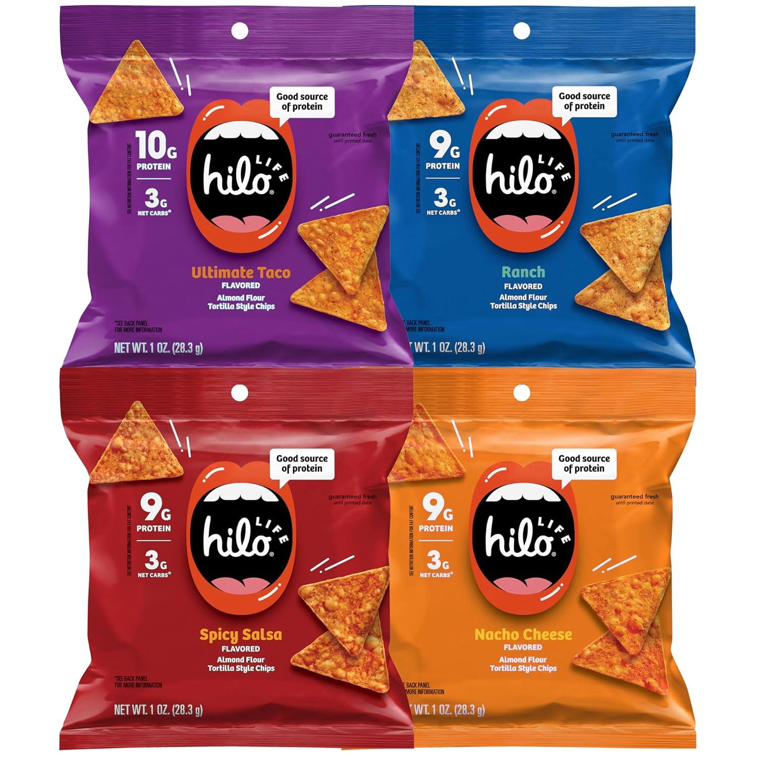 Hilo Life Low Carb Keto Friendly Tortilla Chip Snack Bags 12 Pack for $13.27