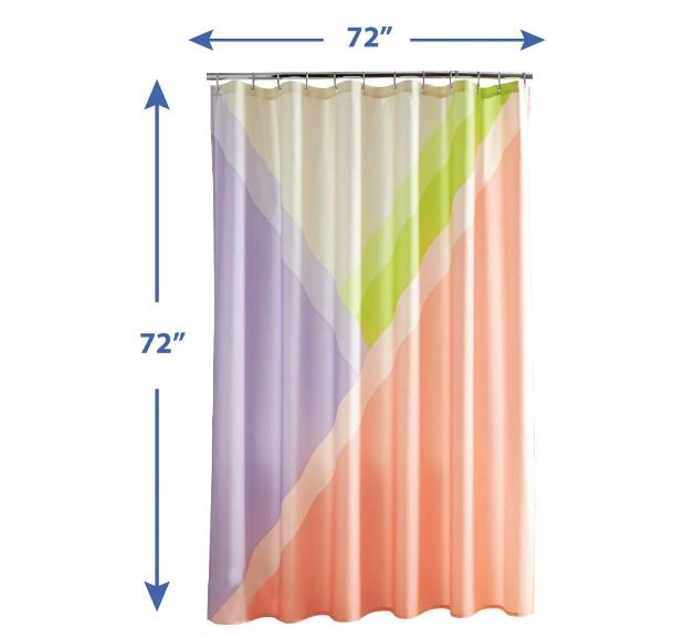 Mainstays Colorblock Shower Curtain for $2.74