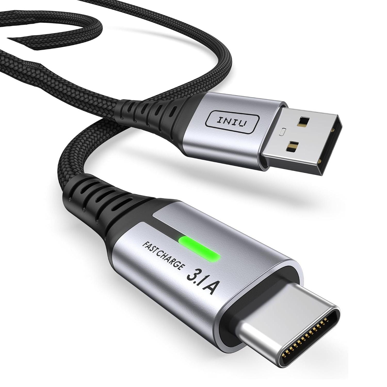 Iniu USB-C Charger Cable 6.6ft 3.1A Type C for $2.93