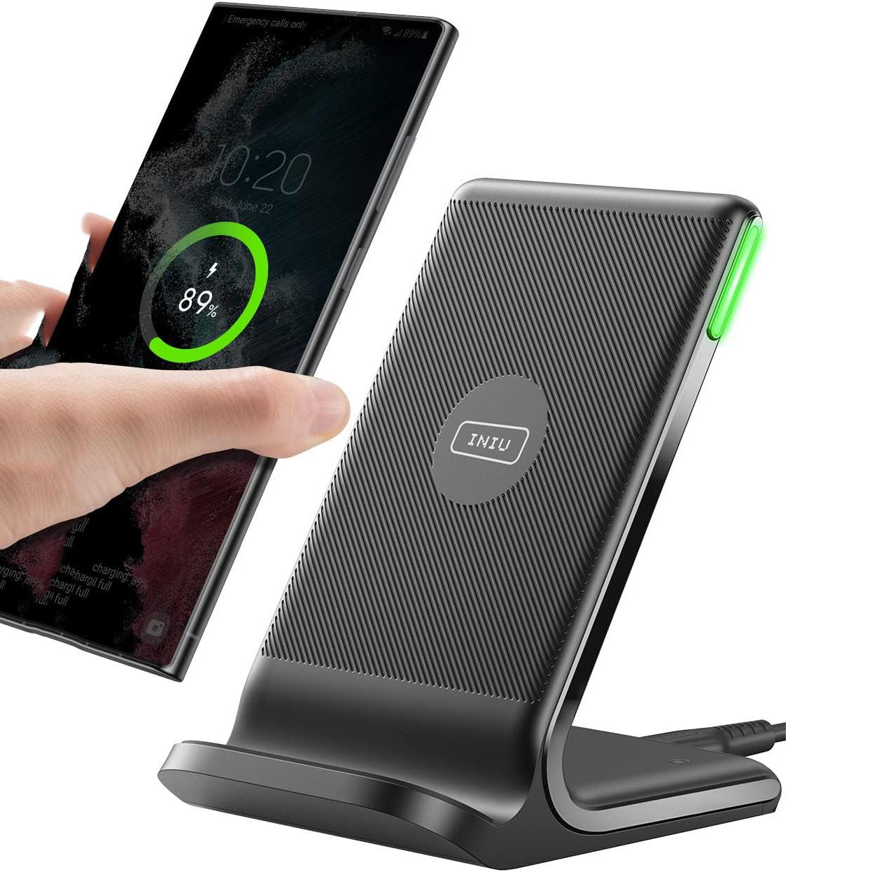 Iniu 15w Fast Qi Certified Wireless Charging Stand for $11.19