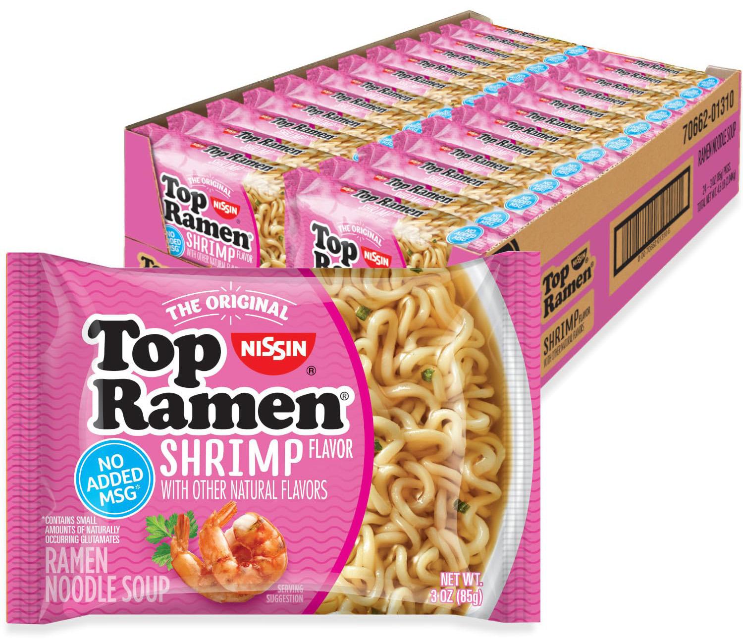 Nissin Top Ramen Instant Noodles 24-Pack for $7.56