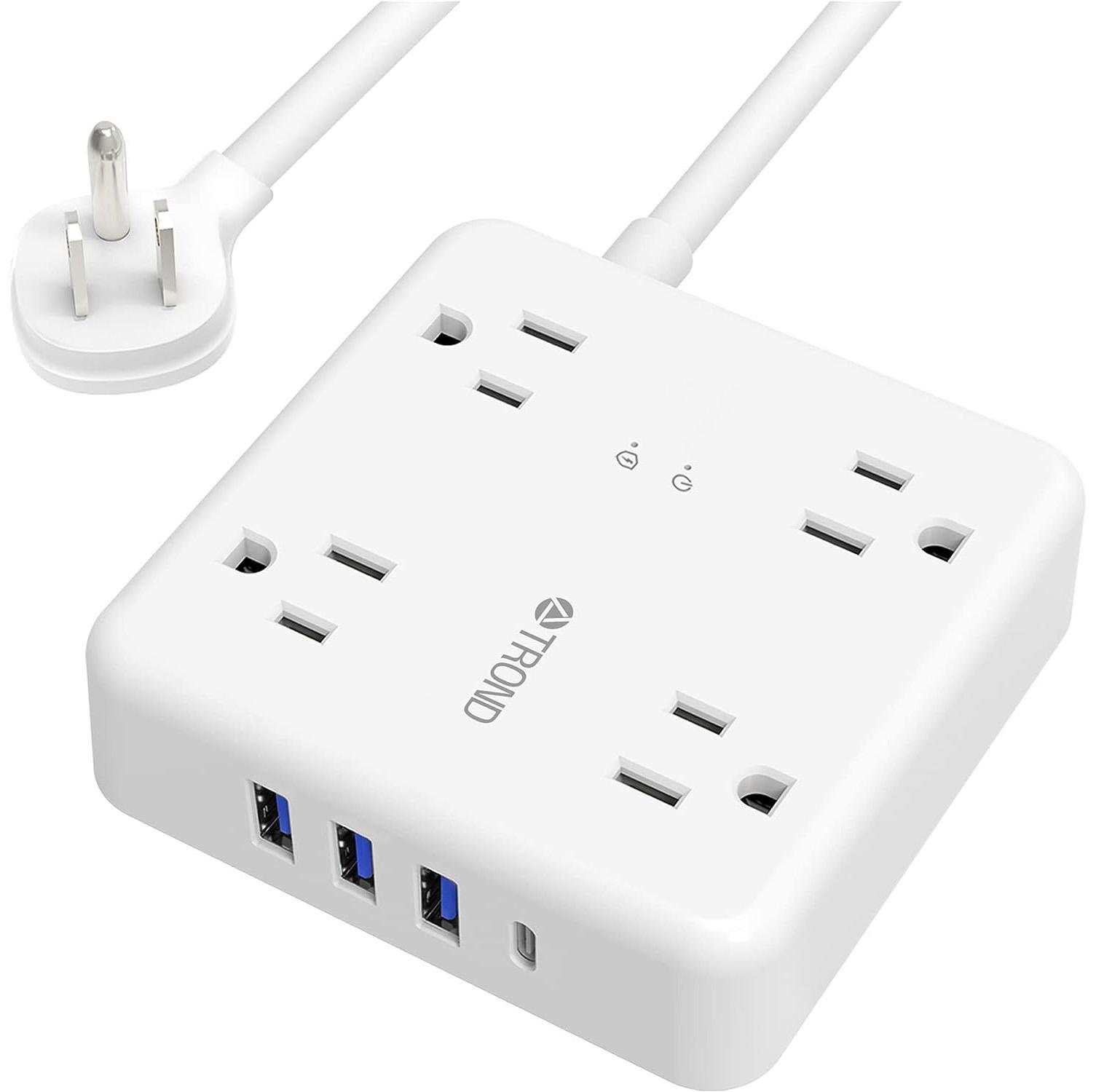 Trond 8-in-1 Power Strip Surge Protector for $8.99