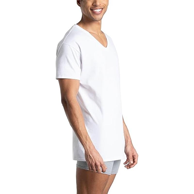 Fruit of the Loom Eversoft Cotton Stay Tucked V-Neck T-Shirt 6 Pack for $14.79