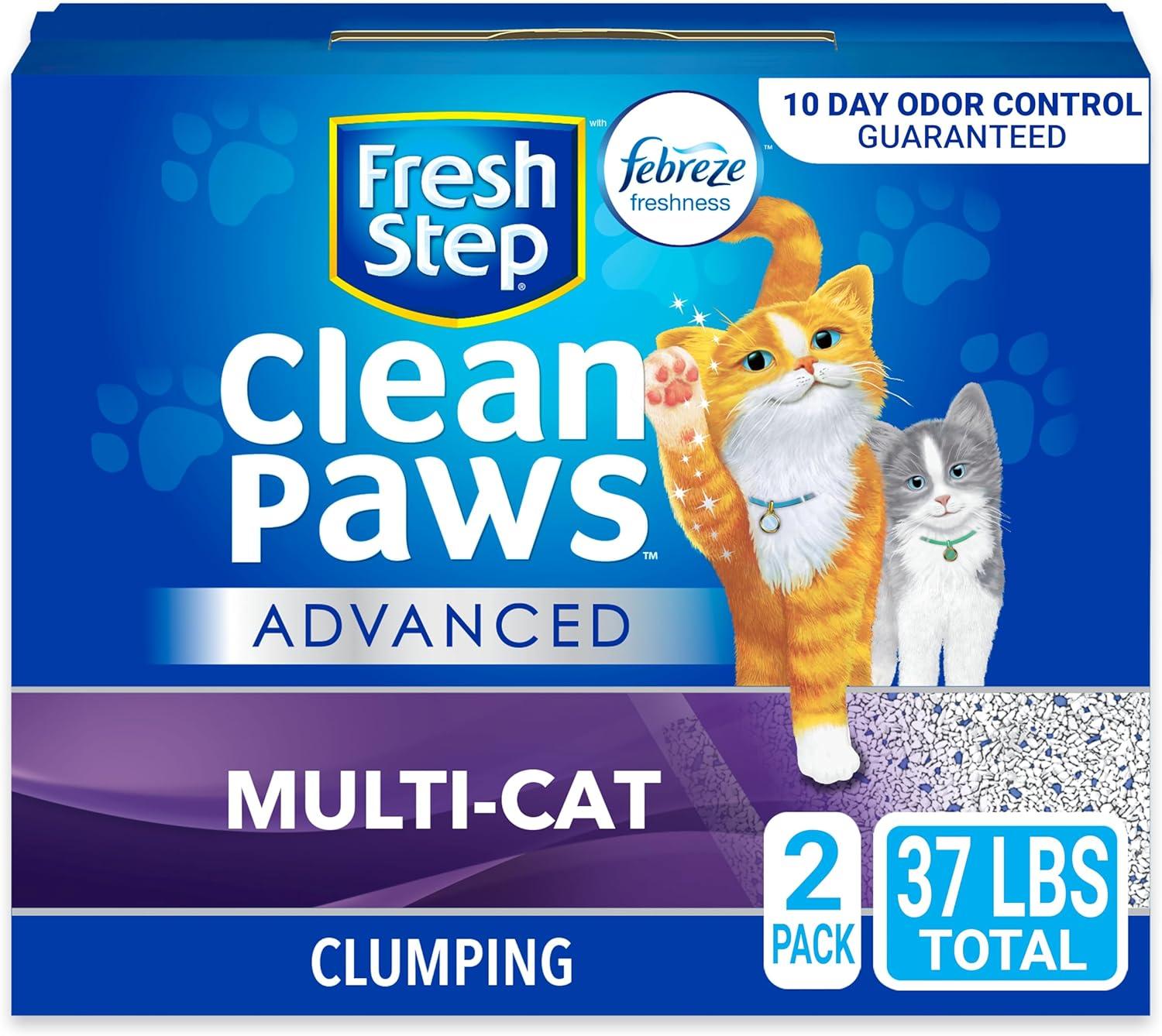 Fresh Step Clumping Cat Litter Advanced 37lbs for $15.79
