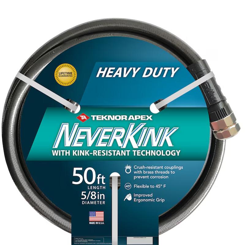NeverKink Teknor Apex Heavy Vinyl Gray Coiled Hose 50ft for $19.98
