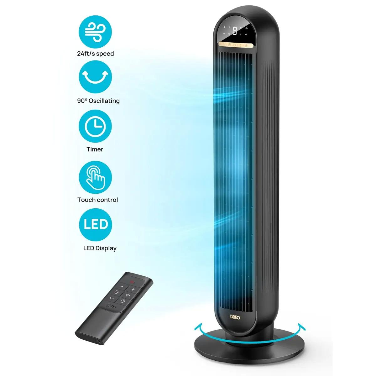 Dreo Tower Fans for Home 36in Standing Floor Fan for $56.99 Shipped