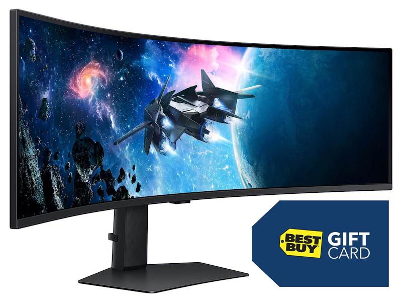 49in Samsung Odyssey OLED G95C Curved Monitor with $75 Gift Card for $679.99