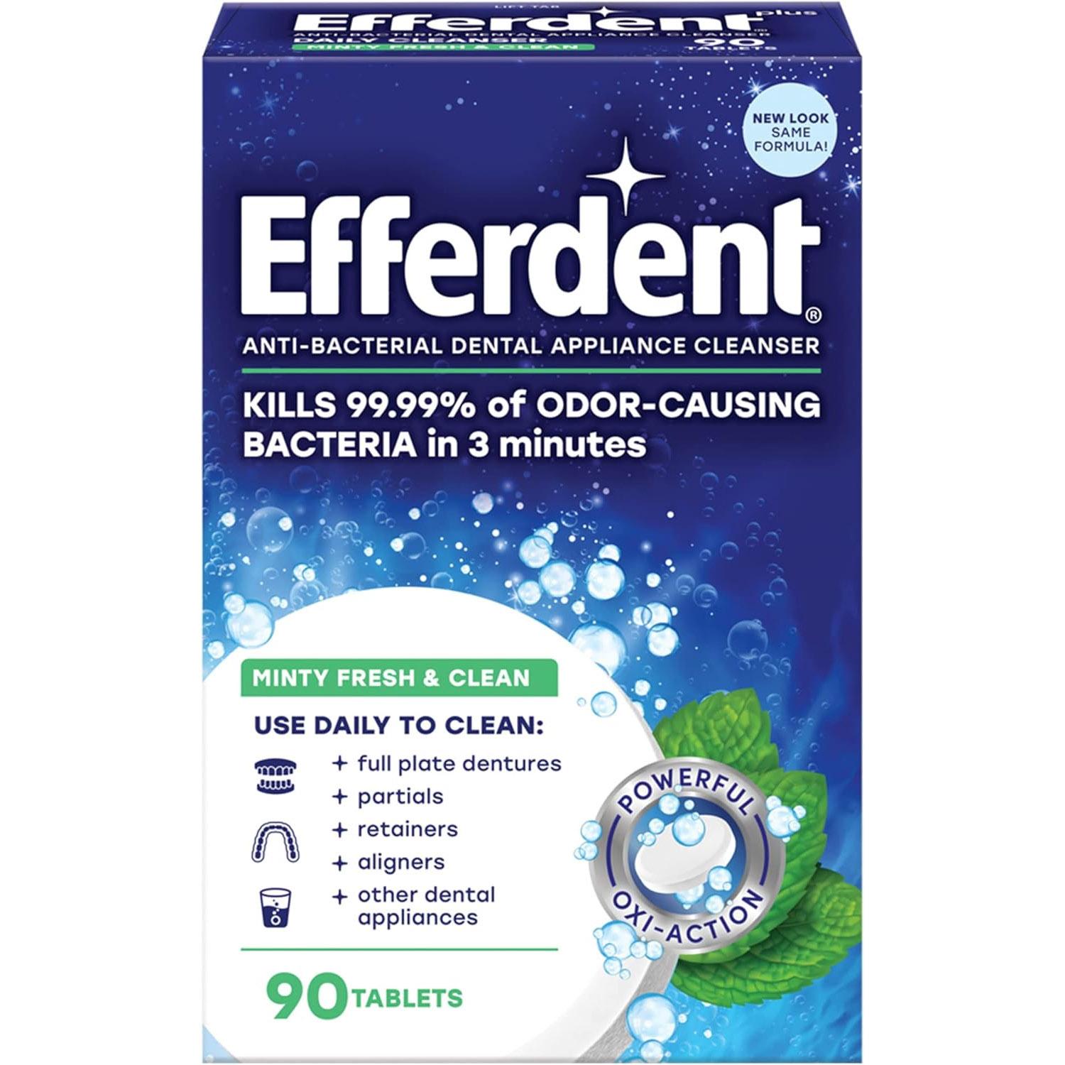 Efferdent Retainer and Denture Cleaning Tablets for $2.50