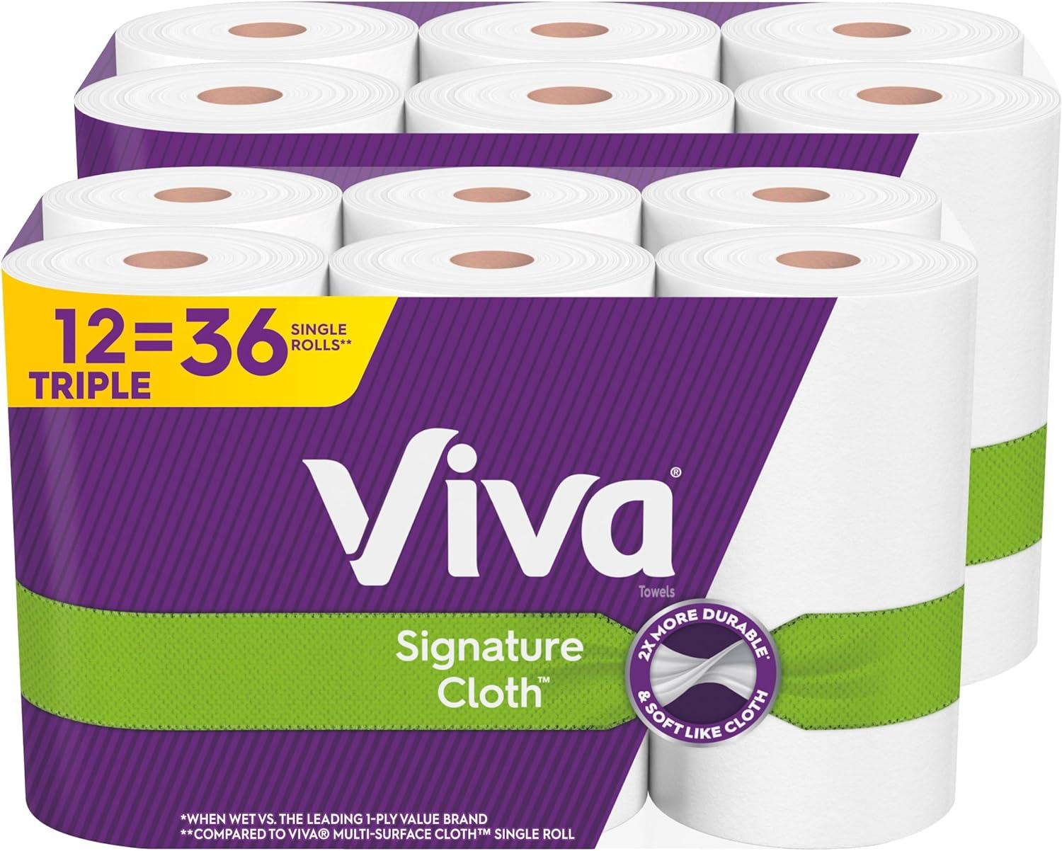 Viva Signature Cloth Paper Towels 12 Pack for $22.80
