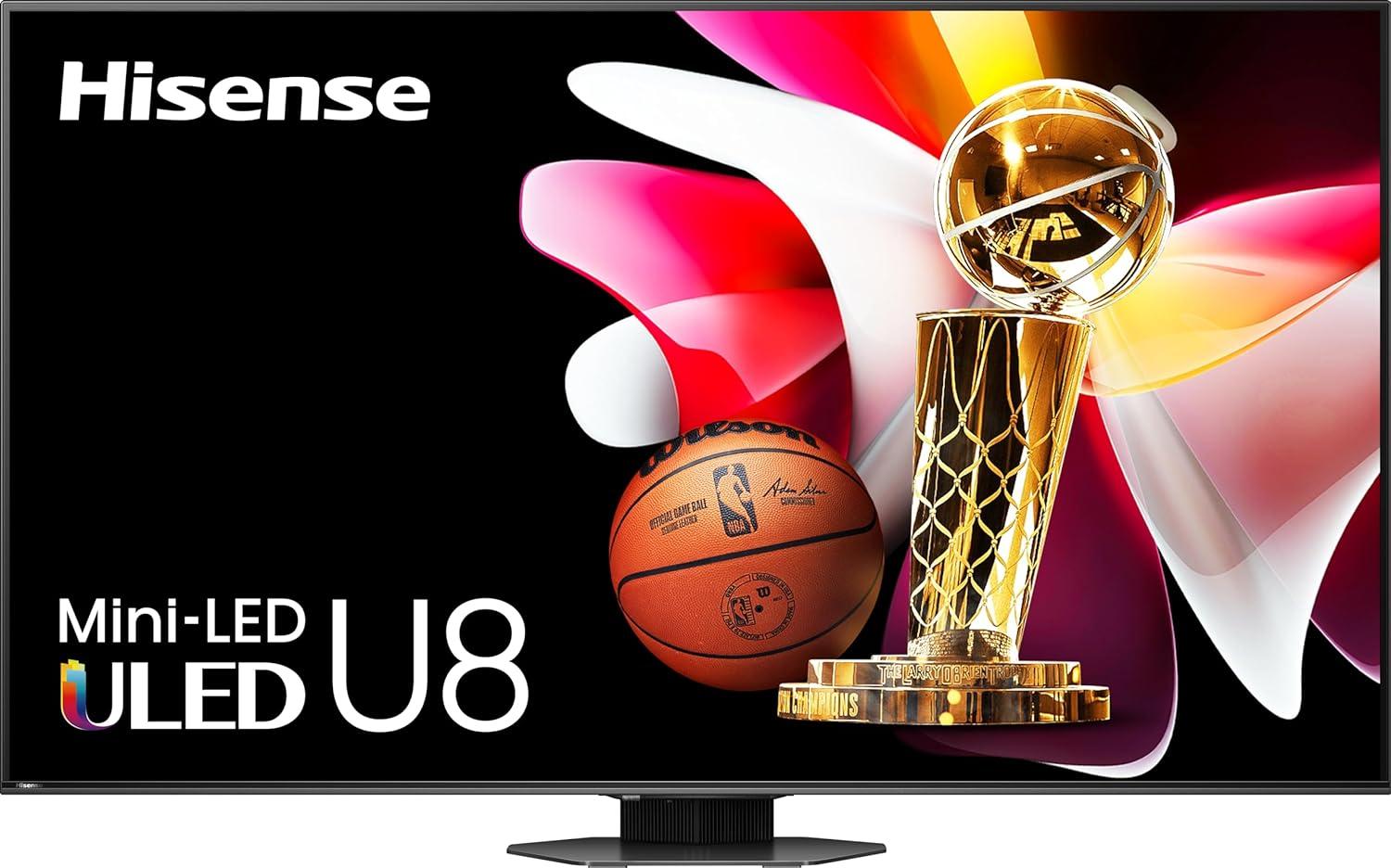 Hisense 75-Inch Class U8 Series Mini-LED ULED Google TV for $1399.99 Shipped