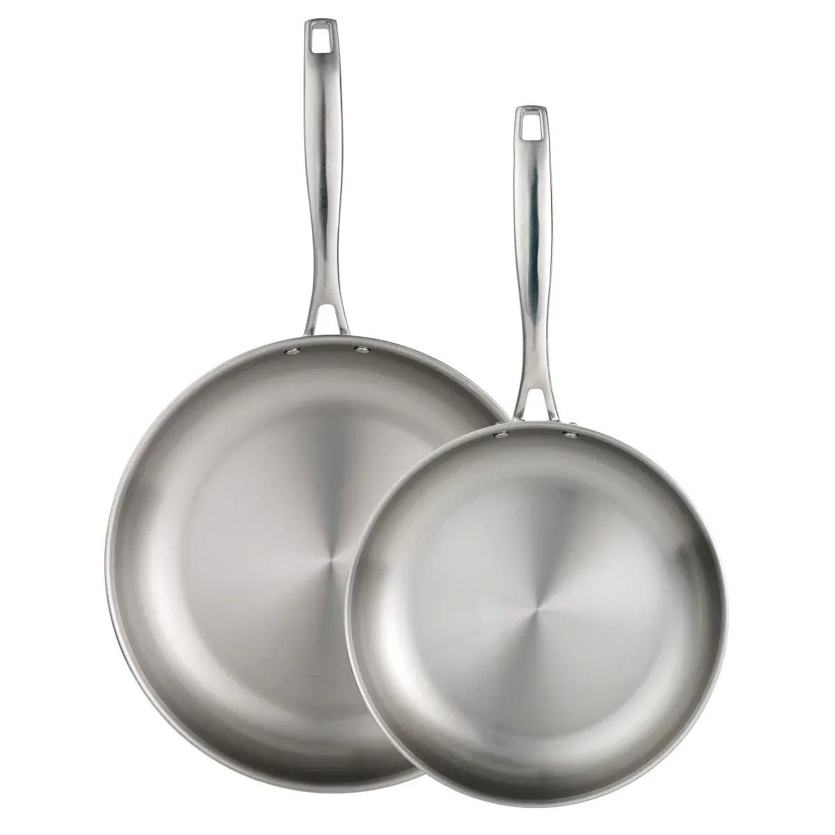 Tramontina Tri-Ply Clad 2-Piece Stainless Steel Fry Pan Set for $22.97 Shipped