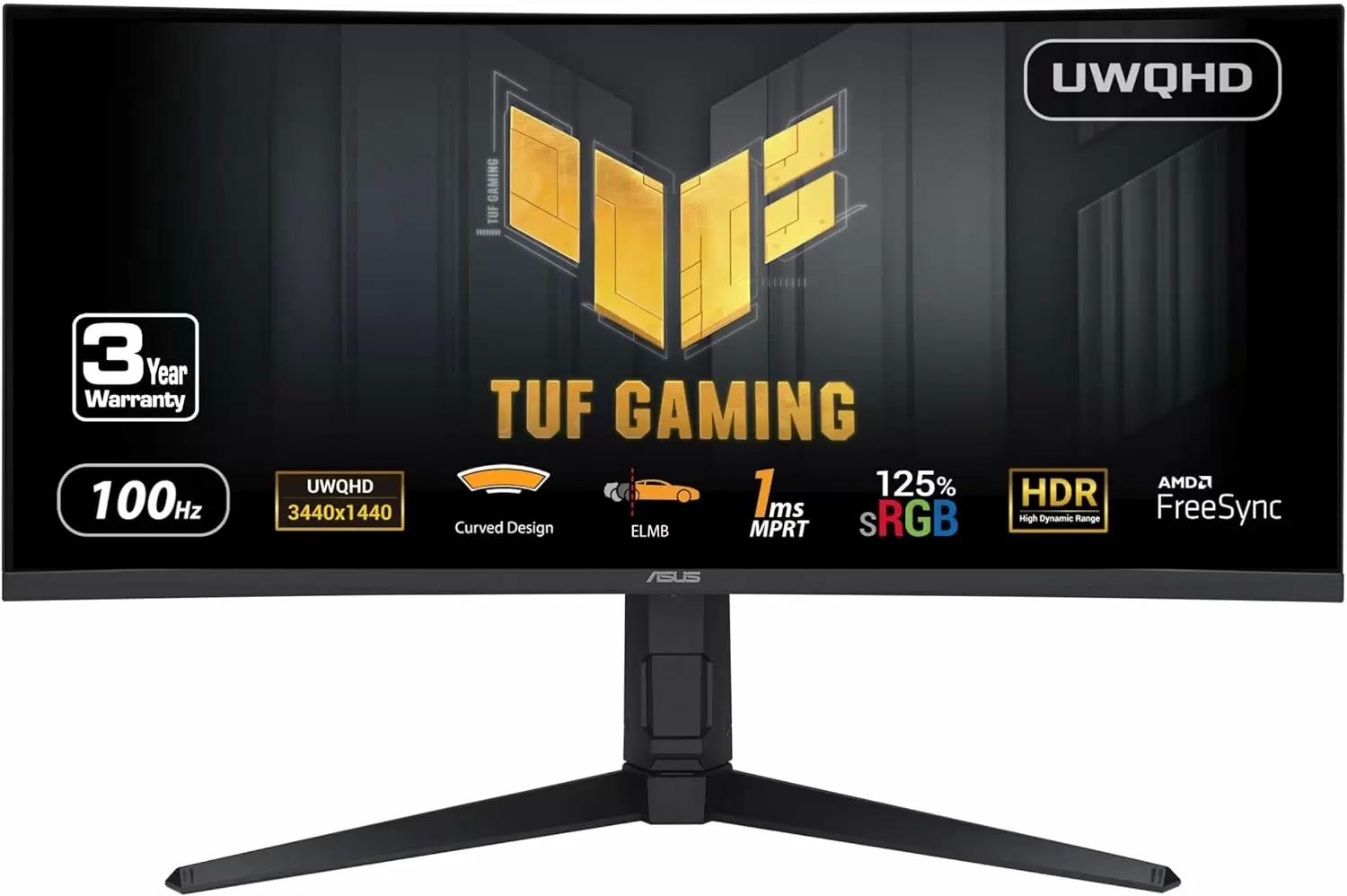 Asus TUF Gaming 34in Ultra-Wide Curved HDR Monitor for $249 Shipped