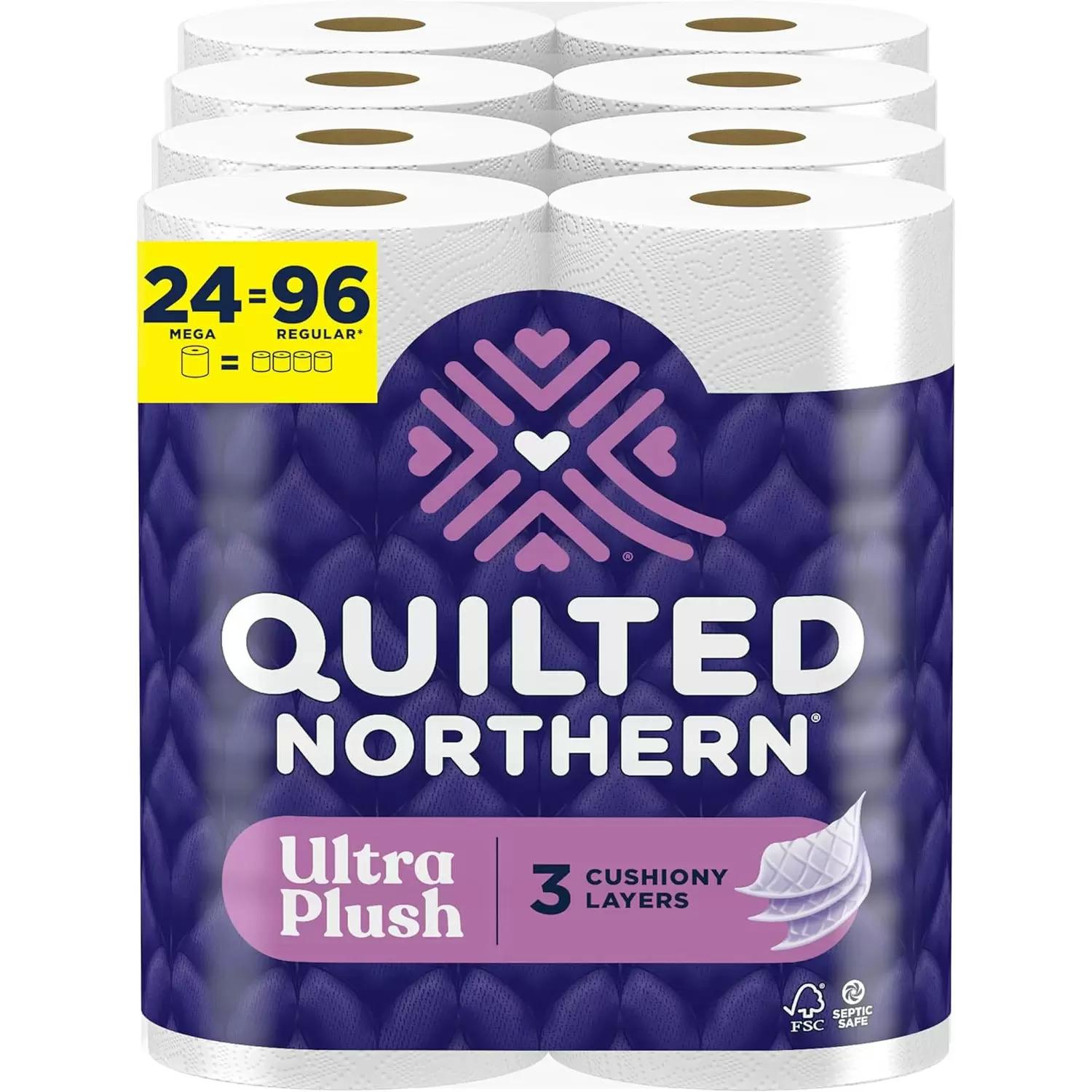 Quilted Northern Ultra Plush 3-Ply Toilet Paper Mega Rolls 24 Pack for $17.94