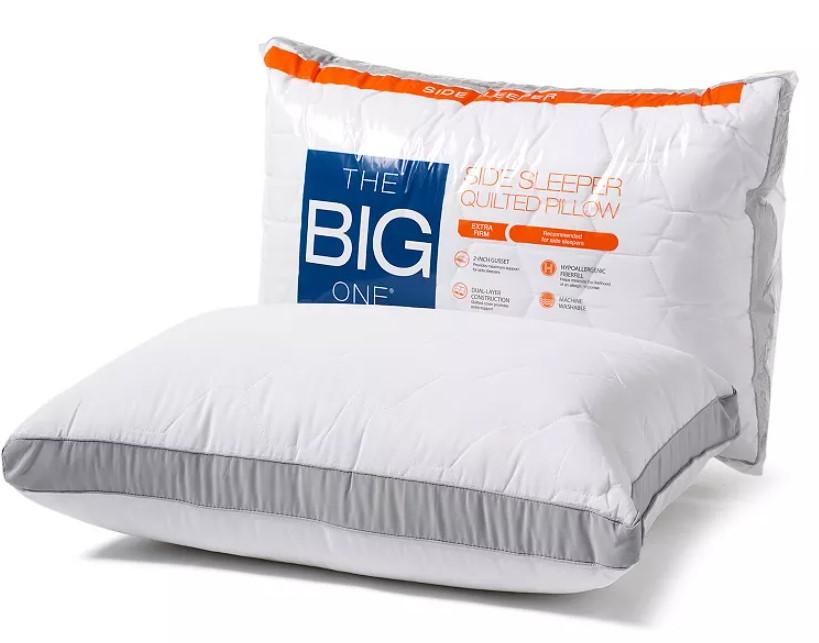 The Big One Quilted Side Sleeper Bed Pillow for $6.31