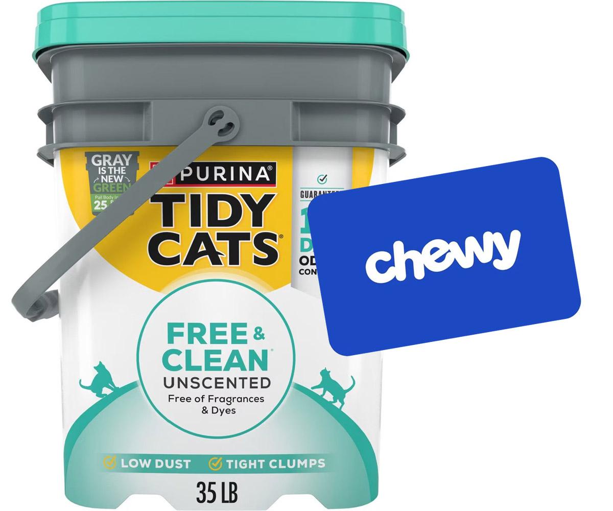 Free $15 Chewy Gift Card for Purchasing $60 Worth of Purina Cat Food or Litter