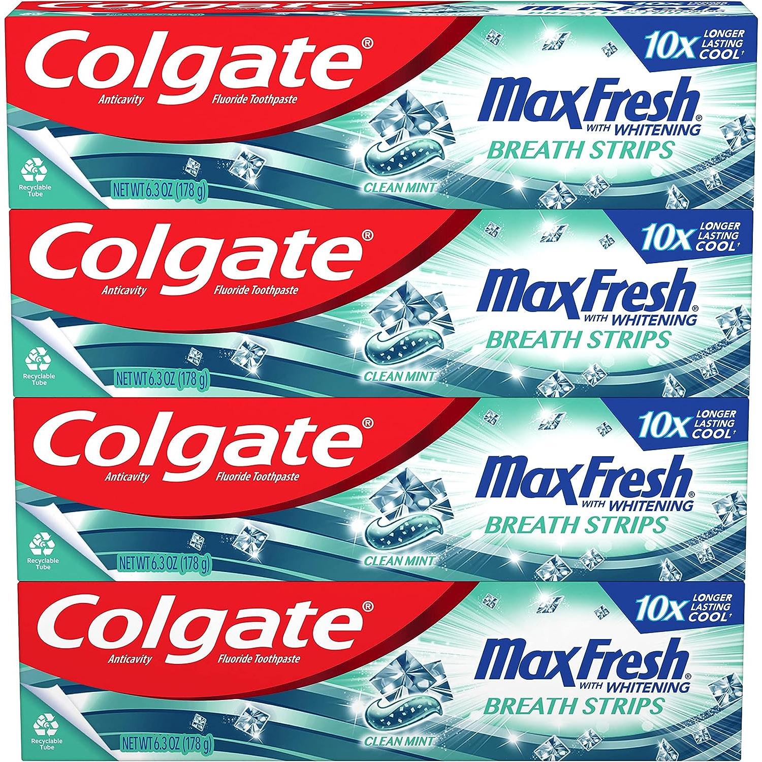 Colgate Max Fresh Whitening Toothpaste with Mini Strips for $5.11