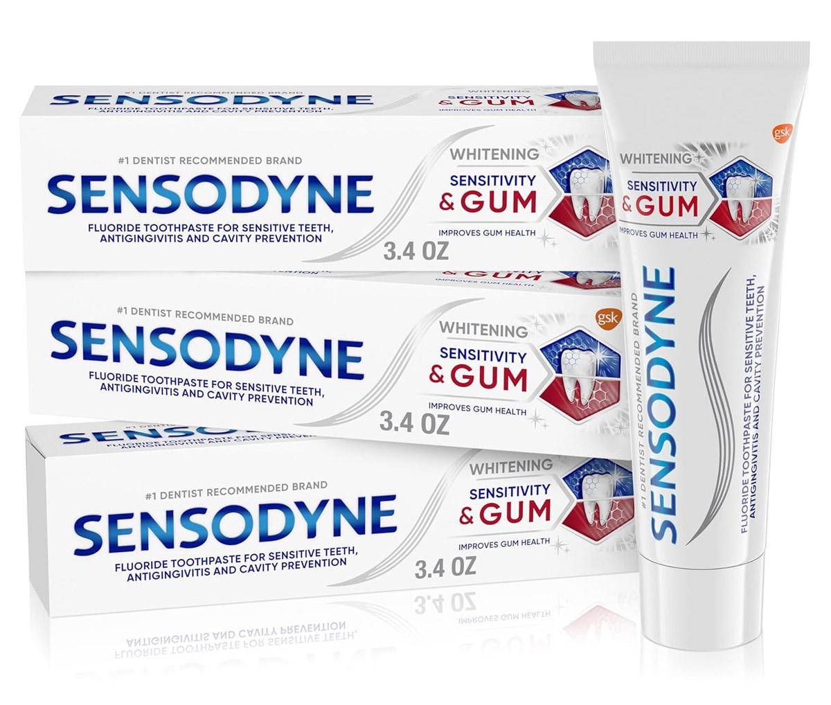 Sensodyne Sensitivity and Gum Whitening Toothpaste 3 Pack Deals