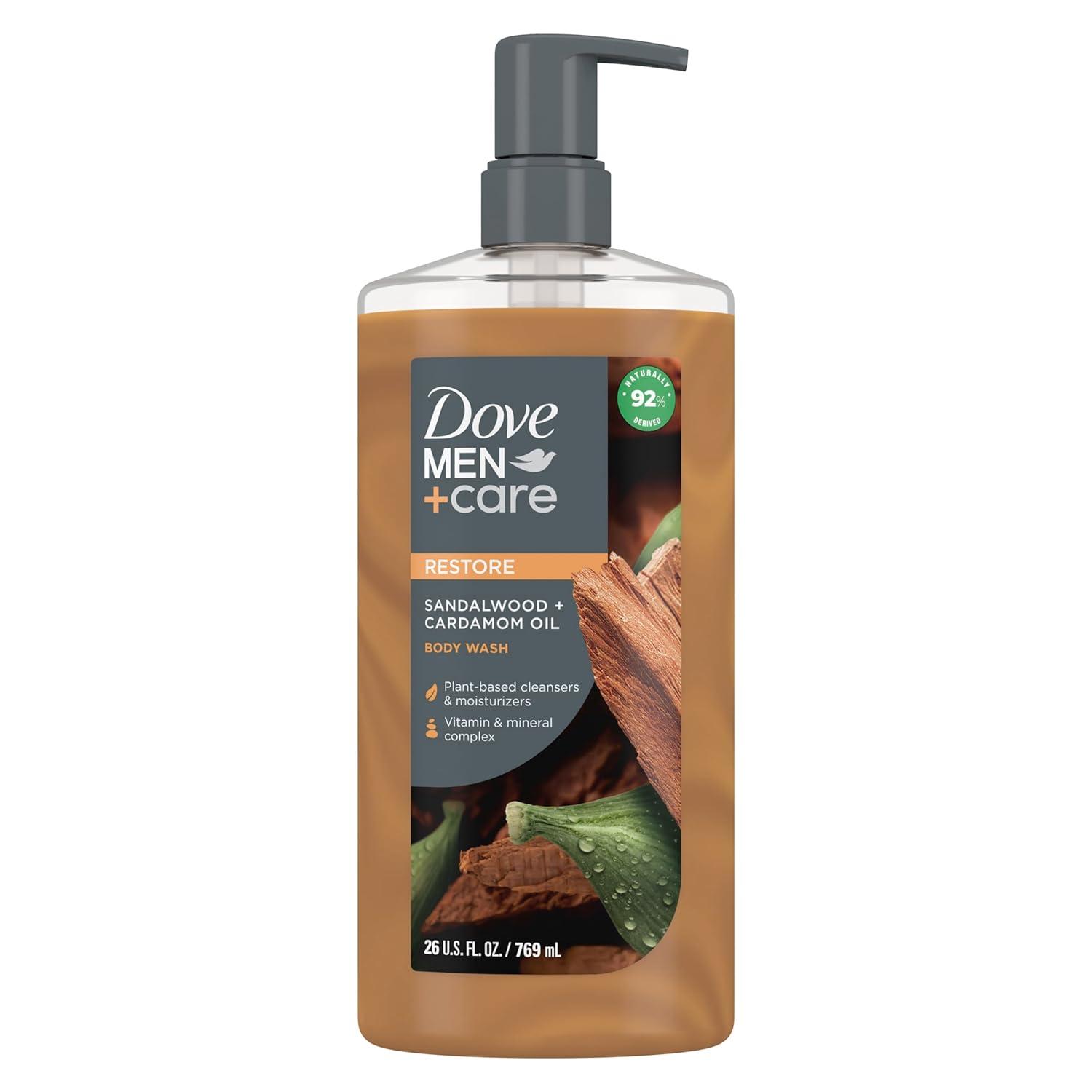 Dove Men+Care Body Wash Sandalwood + Cardamom Oil to Rebuild Skin for $5.41