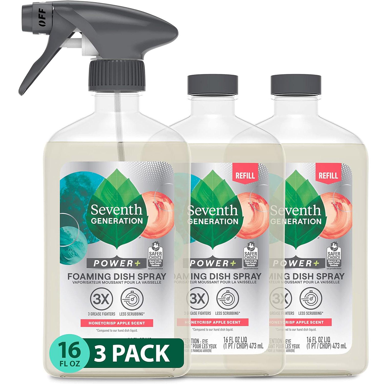 Seventh Generation Foaming Dish Spray Honey Crisp Apple 3 Pack for $7.68