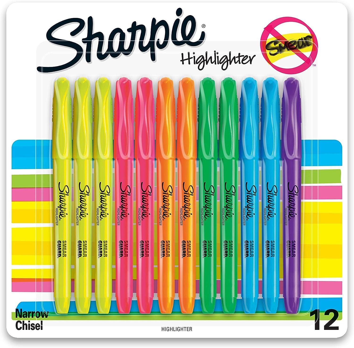 Sharpie Pocket Style Highlighters Assorted 12 Pack for $5.36