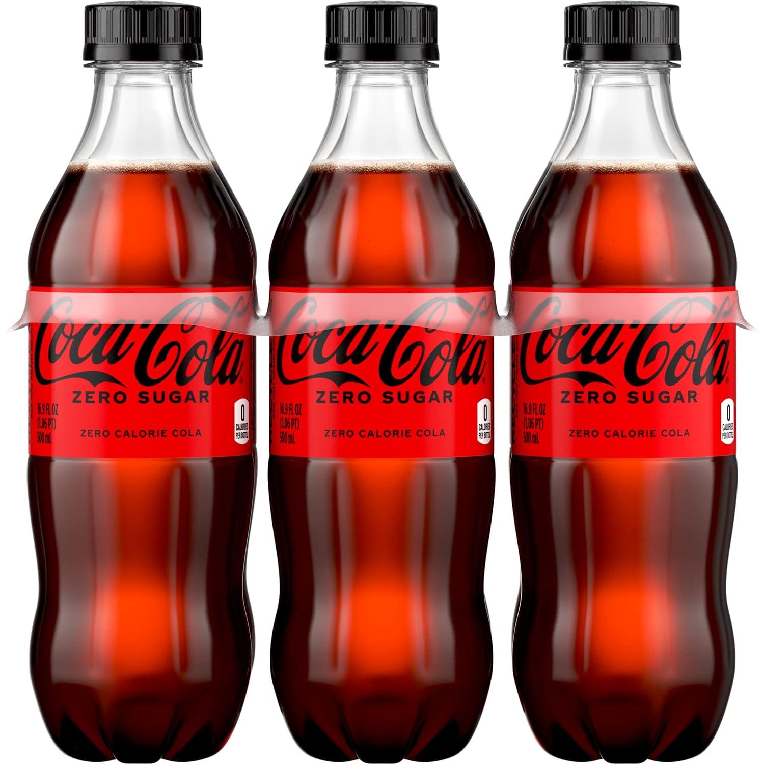 Coke Zero Sugar Diet Soda Soft Drink 6 Pack for $3.02