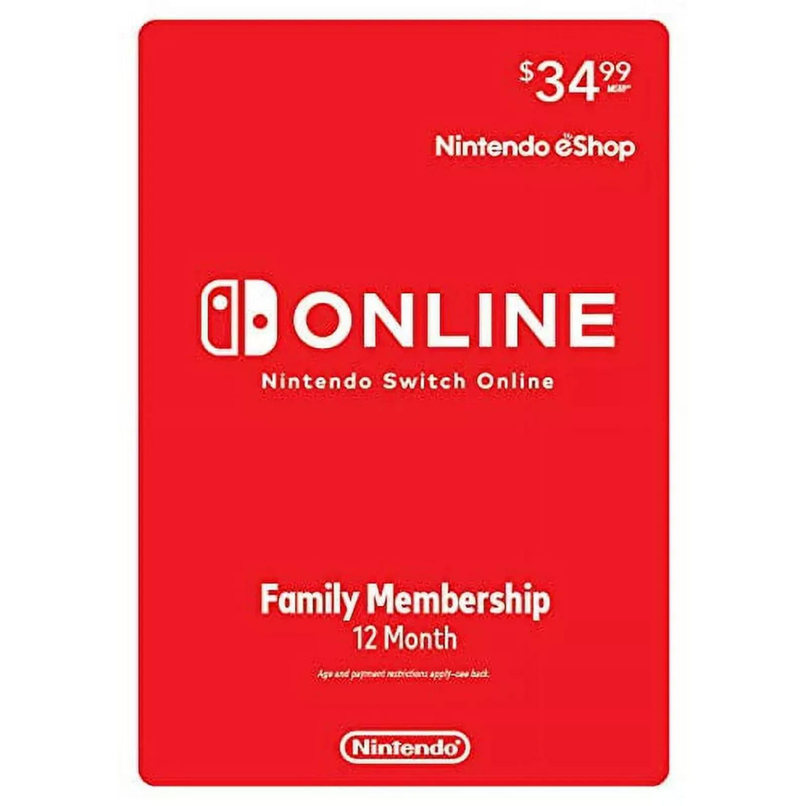 Nintendo Switch Online Family Membership 12 Month for $24