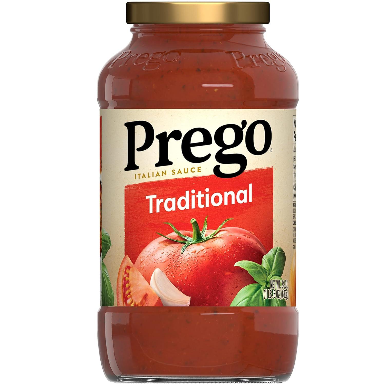 Prego Traditional Pasta Sauce 24oz for $1.62